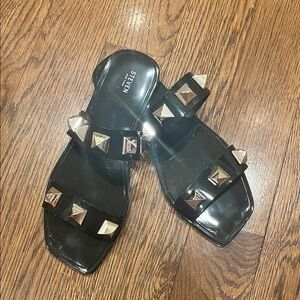 Steven Black Studded Sandals 9 jelly